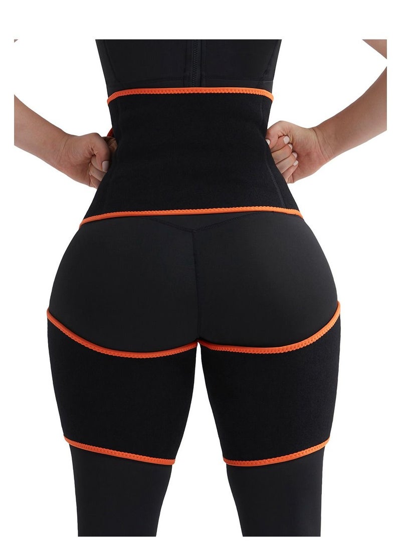 Hana 3-in-1 Activewear Set for Women | Tummy Control Shapewear, Waist Trainer, Leg Shaper | Slimming Body & Shape Enhancement