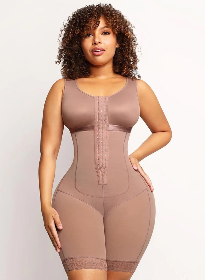 Extreme Tummy Control Shapewear Bodysuit for Women - Full Body Slimmer with Butt Lifter, Thigh & Tummy Compression, Underbust Support, Seamless Sculpting for Silhouette Smoothing (Beige)