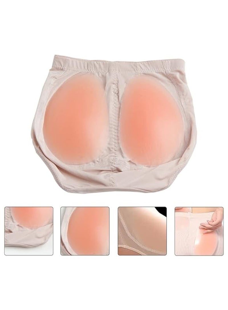 Women's underwear with silicone fake pads