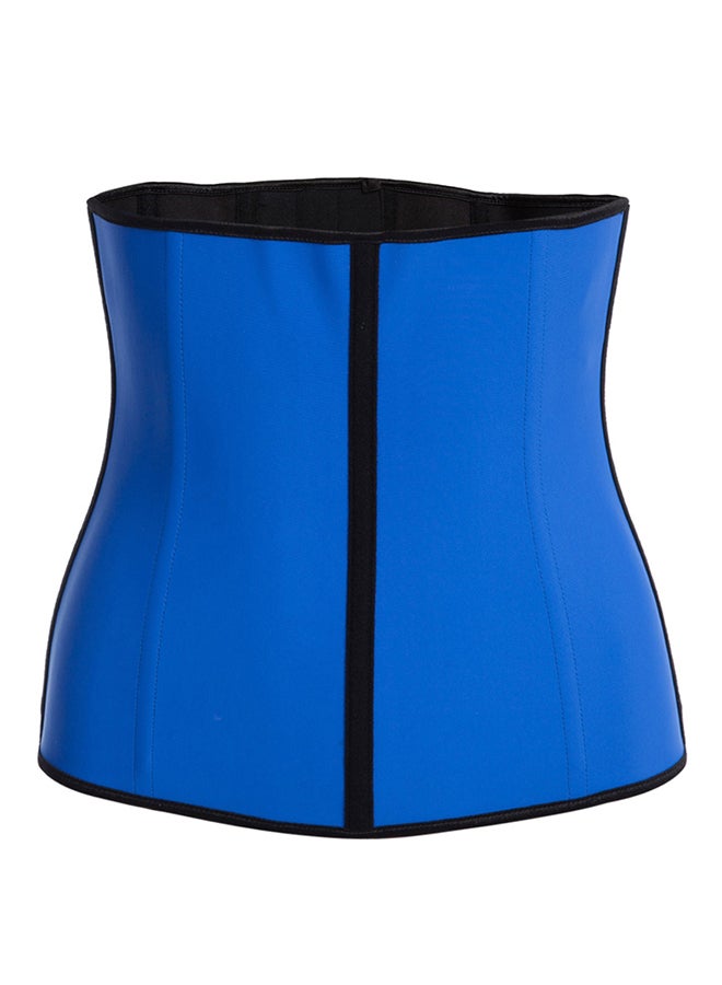 Simple Patchwork Slim Waist Corset Blue