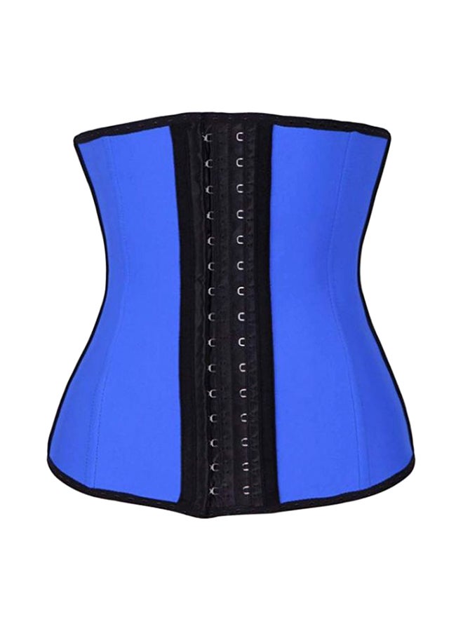 Strapless Latex Corset Blue/Black