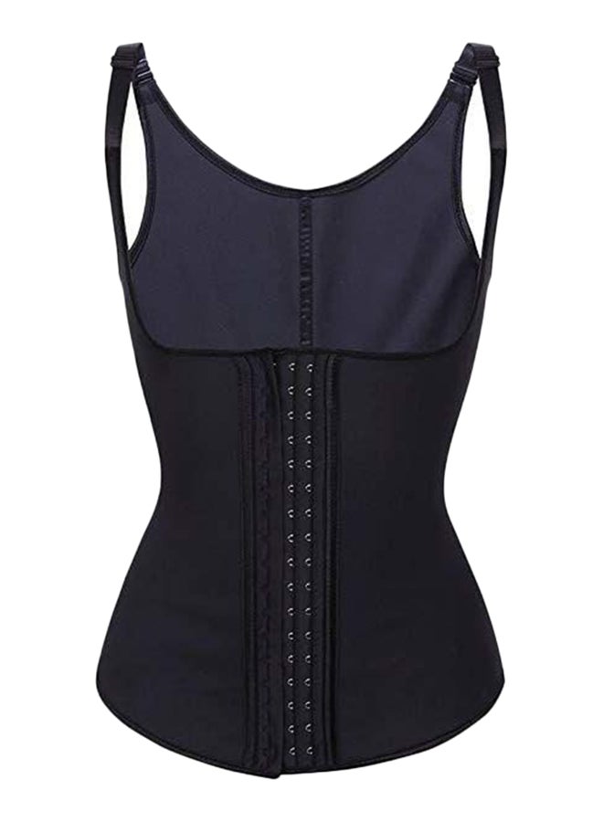 Under Bust Vest Workout Body Shaper Corset Black/Blue