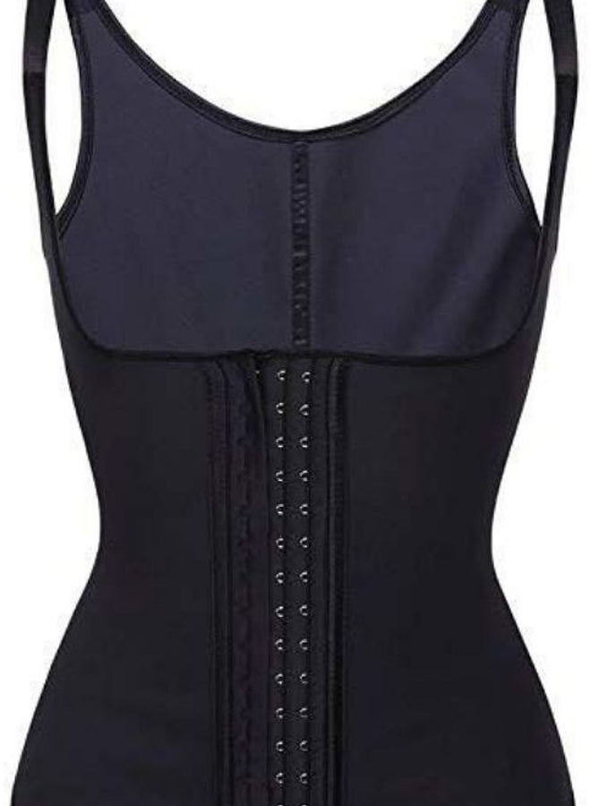 Under Bust Vest Workout Body Shaper Corset Black/Blue