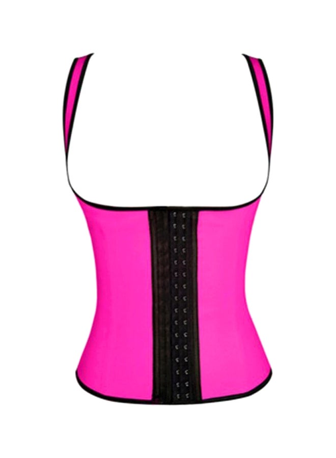 Rubber Corset Pink/Black