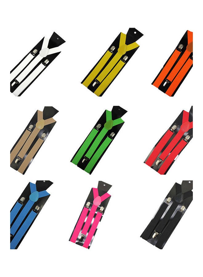 Unisex Elastic Y-Shape Braces Men's Women's Adjustable Clip-on Suspenders Yellow