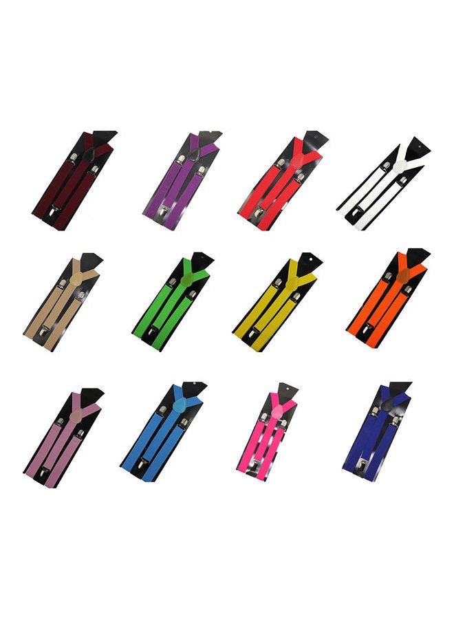 Unisex Elastic Y-Shape Braces Men's Women's Adjustable Clip-on Suspenders Dark Blue