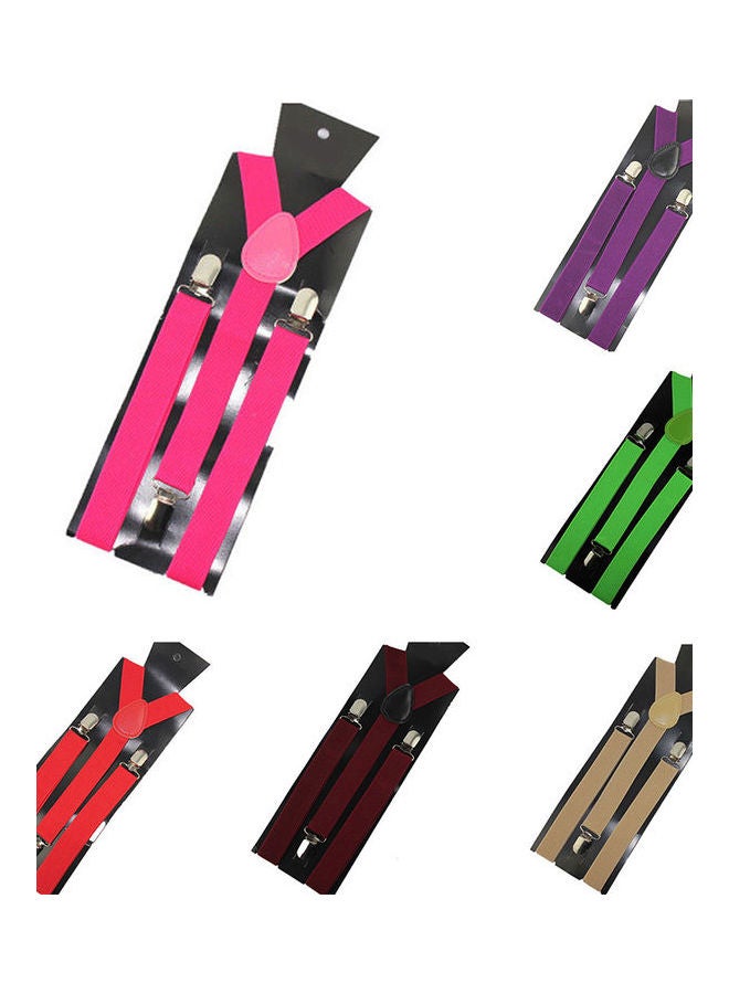 Unisex Elastic Y-Shape Braces Men's Women's Adjustable Clip-on Suspenders Dark Blue