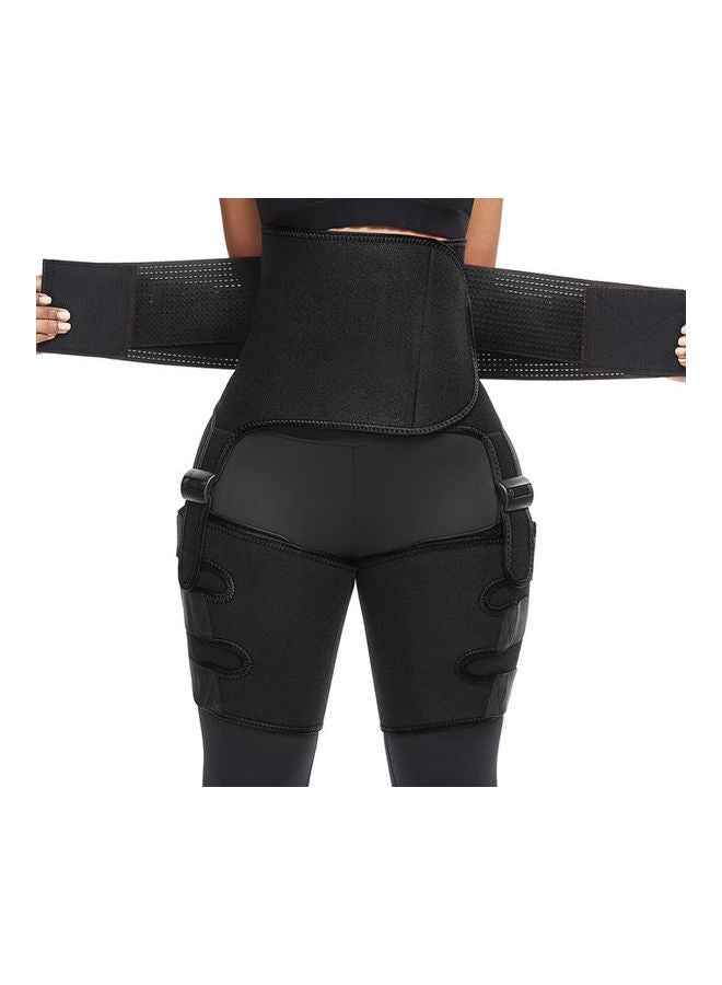 Velcro Detail Sweaty Hip Belt Black