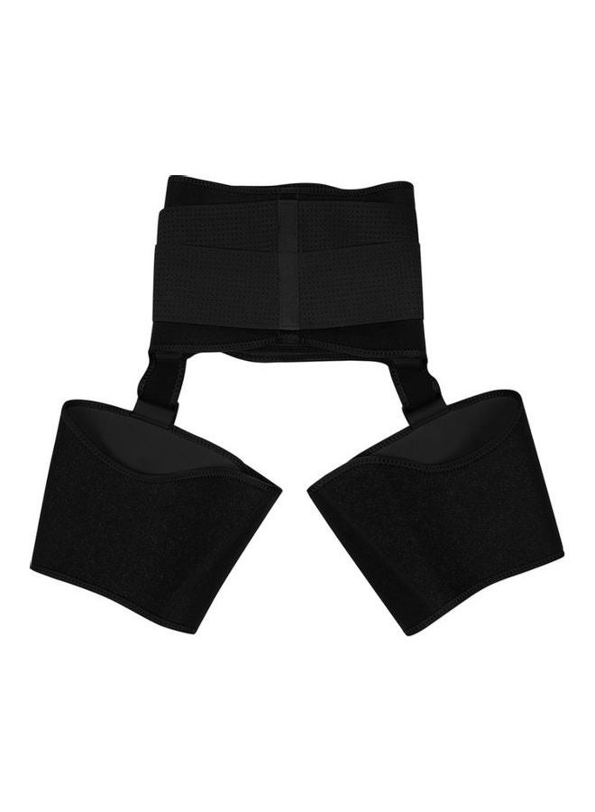 Velcro Detail Sweaty Hip Belt Black