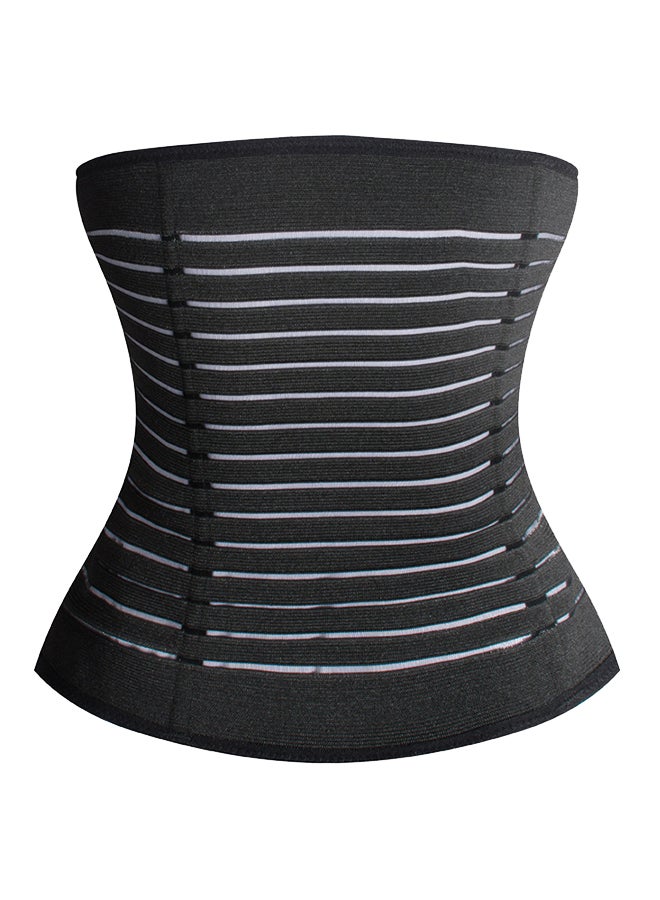 Hook Closure Slimming Corset Black