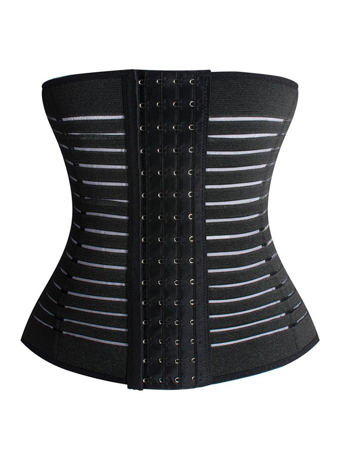 Hook Closure Slimming Corset Black