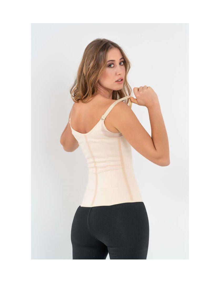 Yamuna Suspended Premium Corset with Straps Beige Small