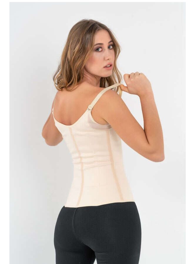 Yamuna Suspended Premium Corset with Straps Beige X-Large