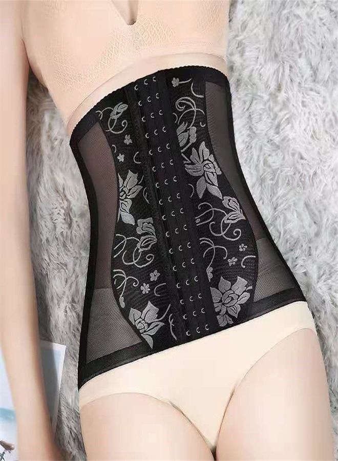 Breathable Jacquard Abdominal Band Black