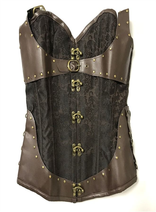 Hanging Neck Corset Brown