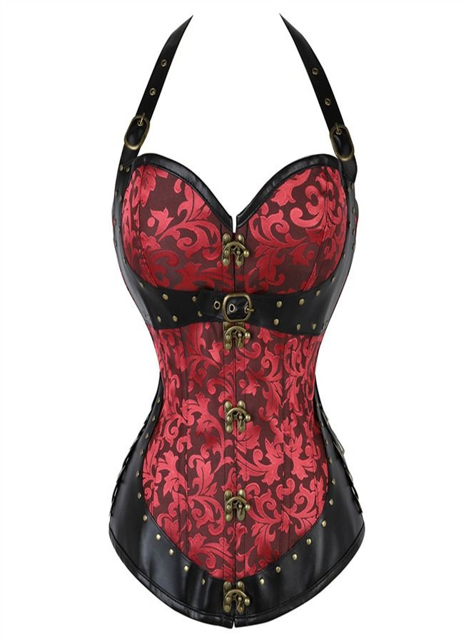 Hanging Neck Corset Corset Red