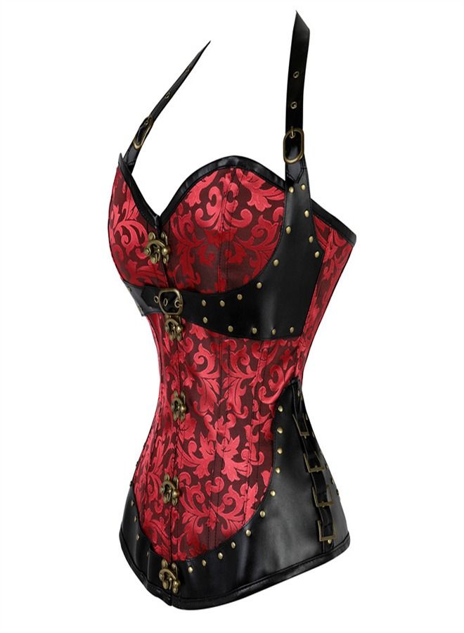 Hanging Neck Corset Corset Red