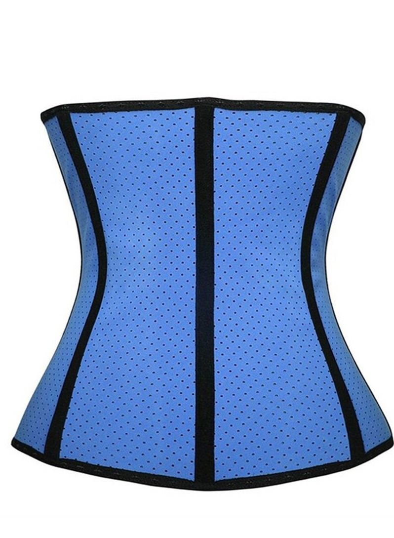 Mesh Steel Bone Belt Corset Blue