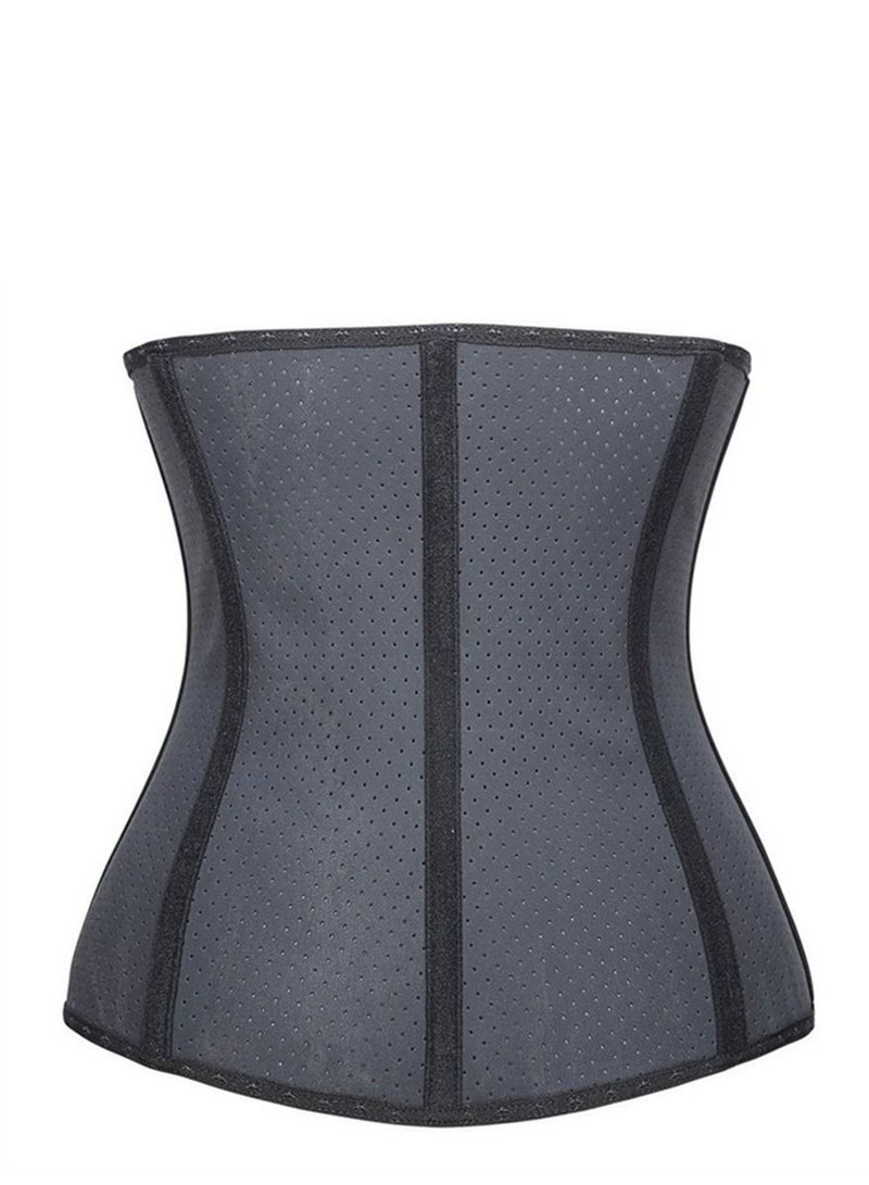 Mesh Steel Bone Belt Corset Black