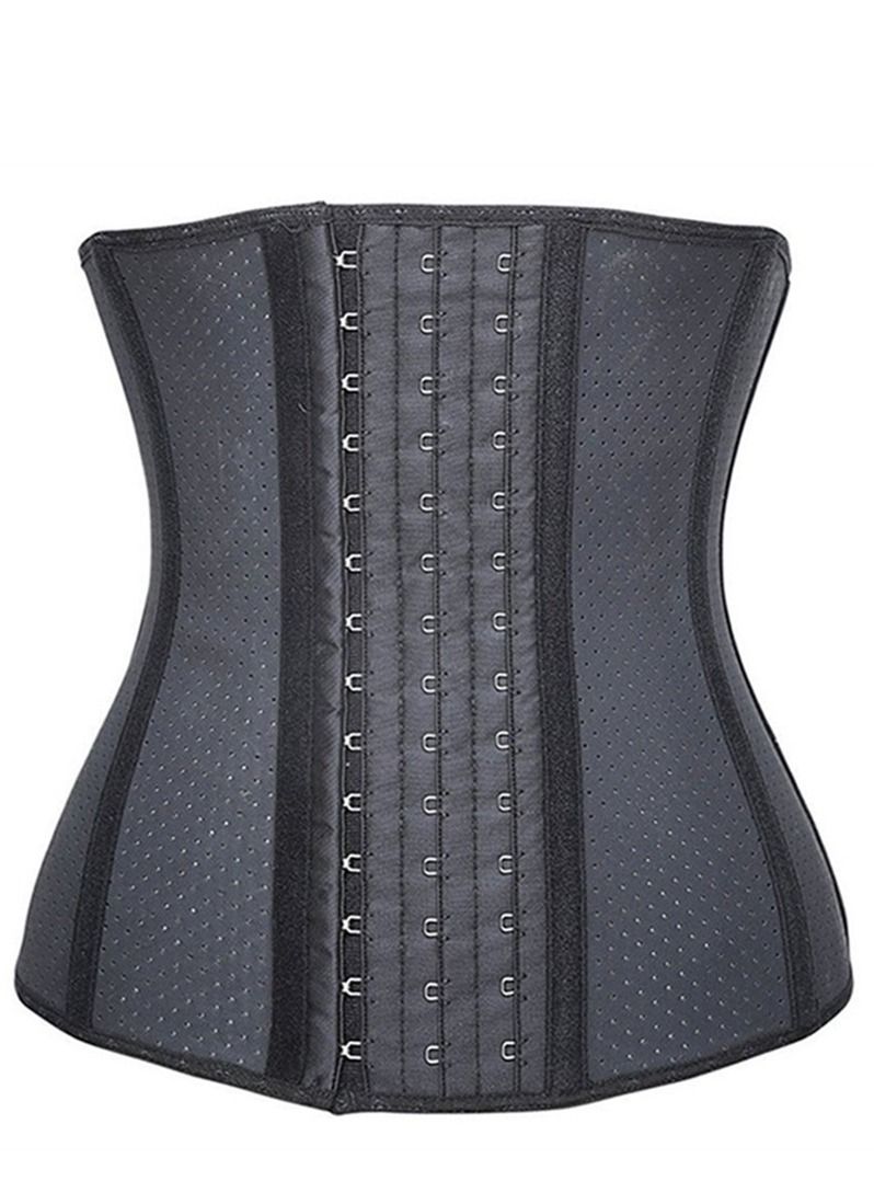 Mesh Steel Bone Belt Corset Black