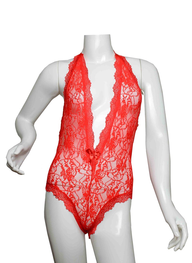 Baby Doll Lingerie Set Red