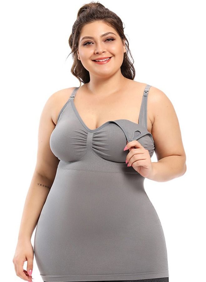 Sunveno Maternity Nursing Tank Top - Grey XXL