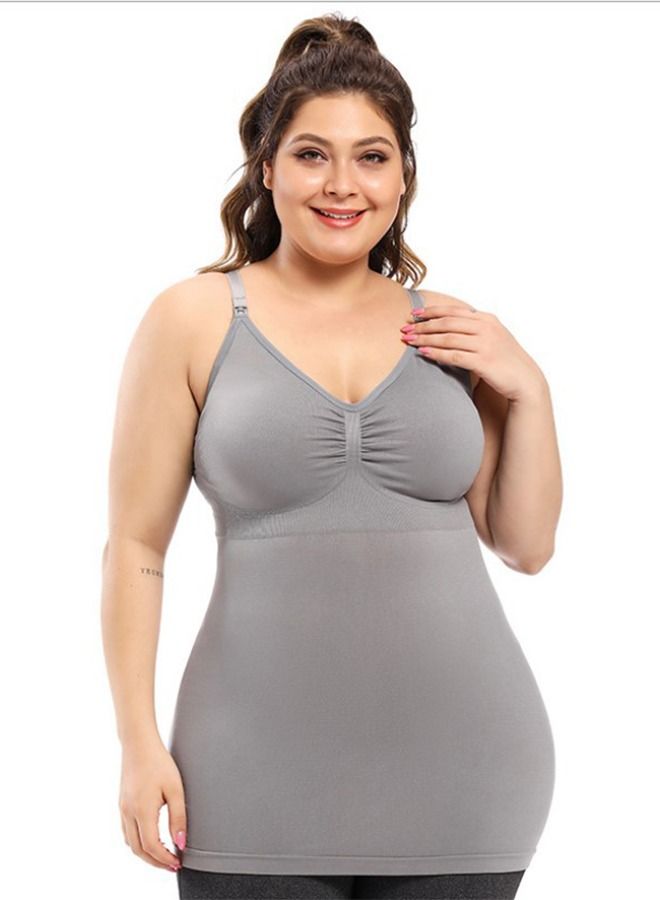 Sunveno Maternity Nursing Tank Top - Grey XXL