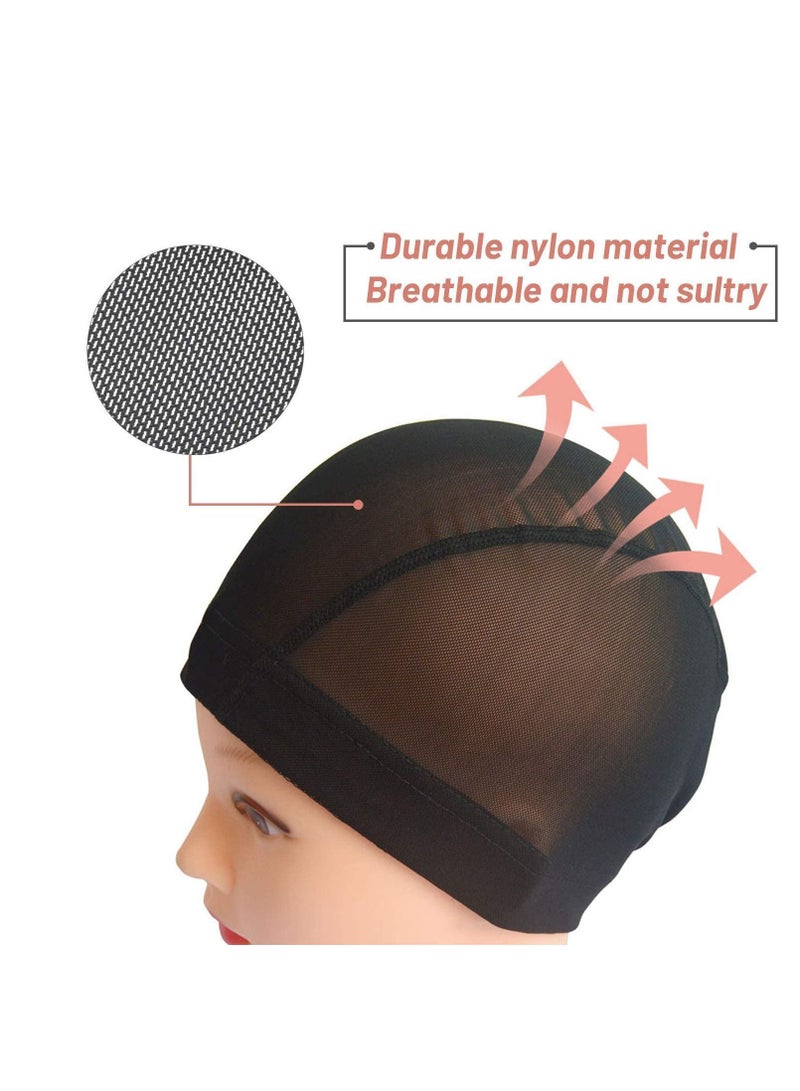 Wig Caps, Hair Styling Accessories, Stretchable Dome Mesh Women Lace Front, Black Cap Hairnets with Wide Elastic Band, Small Wigs