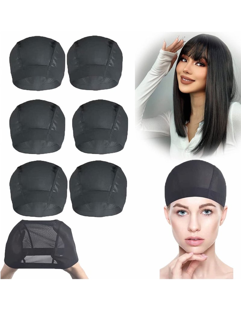 Wig Caps, Hair Styling Accessories, Stretchable Dome Mesh Women Lace Front, Black Cap Hairnets with Wide Elastic Band, Small Wigs