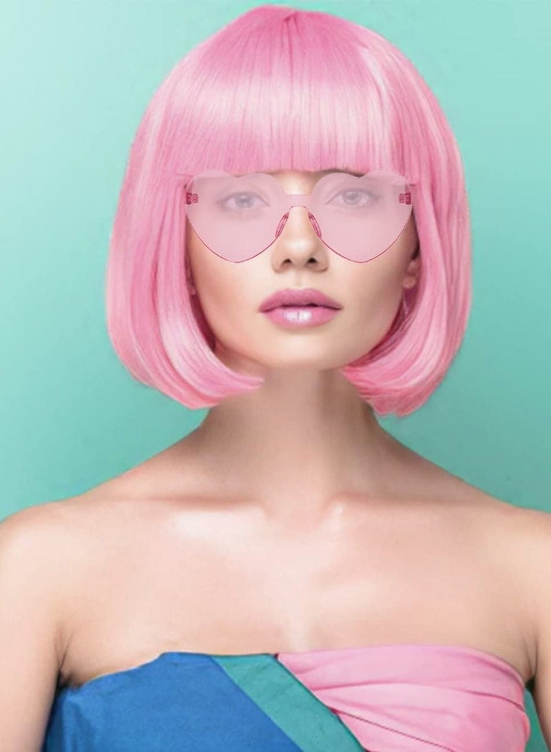 Featured Wigs with Party Sunglasses, Makeup Kit, Color Bob Wig, Cosplay and Wigs, Decorations Favors