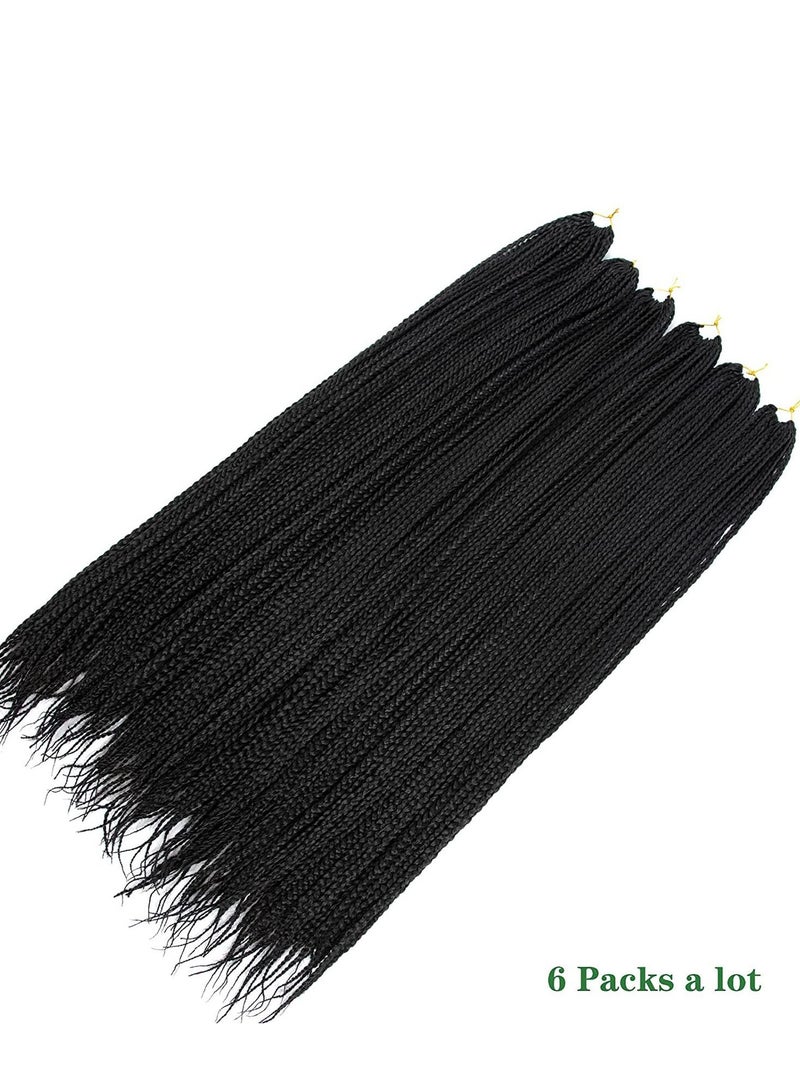 Crochet Box Braids Hair Pre Looped Long Synthetic Braiding Extensions 30 Inch