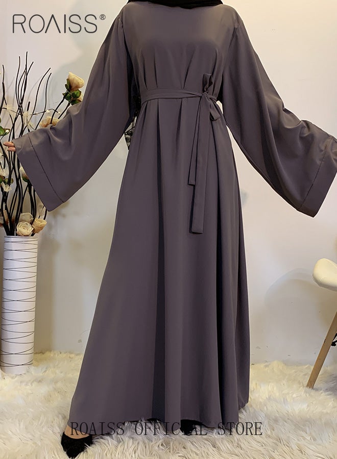 Abaya Style Robe with Print Design Hotfix Rhinestones Fashionable Color Matching Casual Daily Fashion Versatile