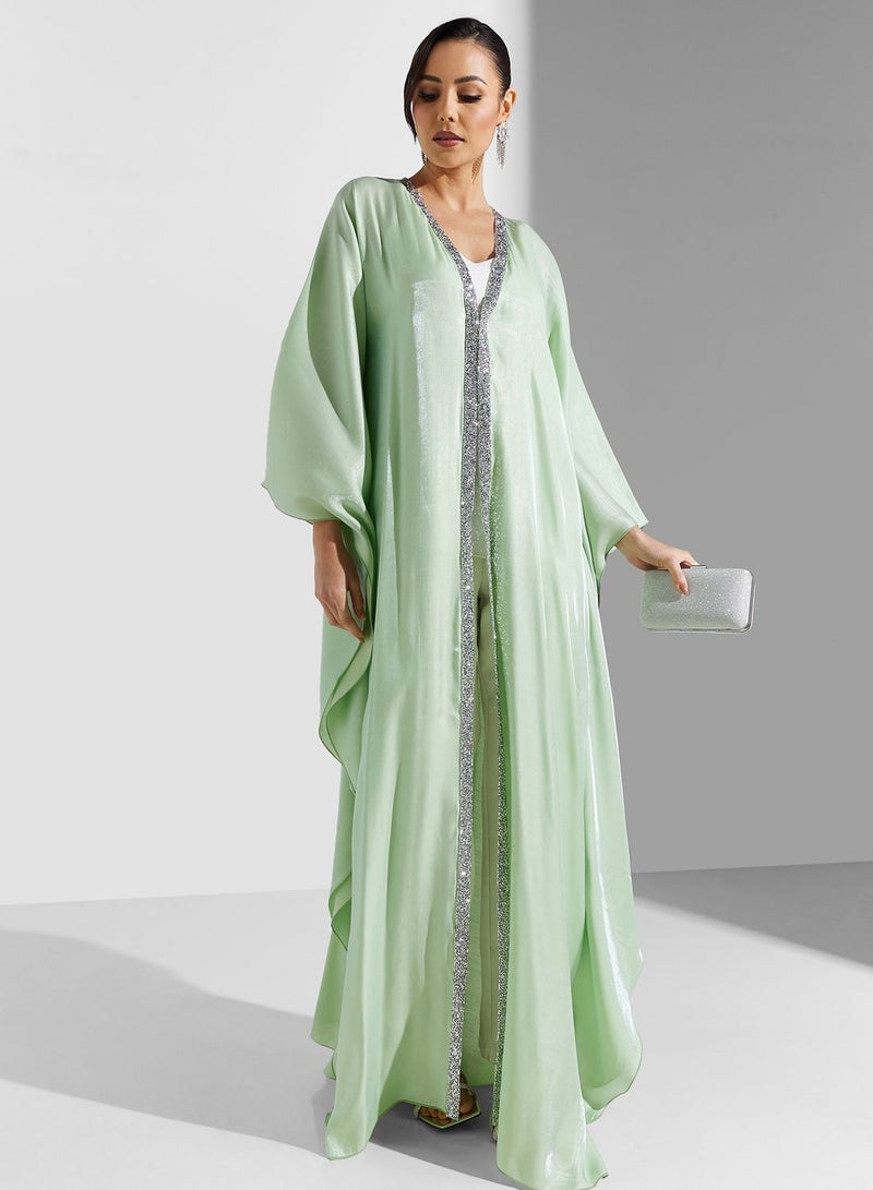 Shimmer Neck Kaftan