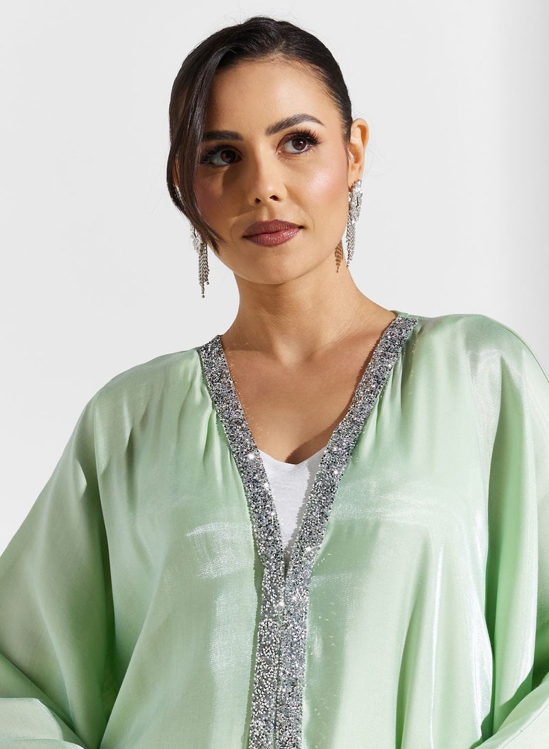 Shimmer Neck Kaftan