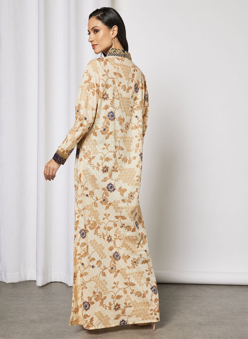 Sara Floral Print Jalabiya