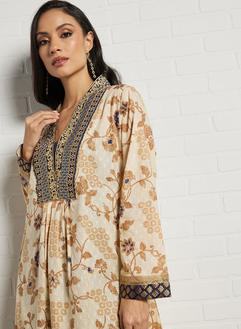 Sara Floral Print Jalabiya