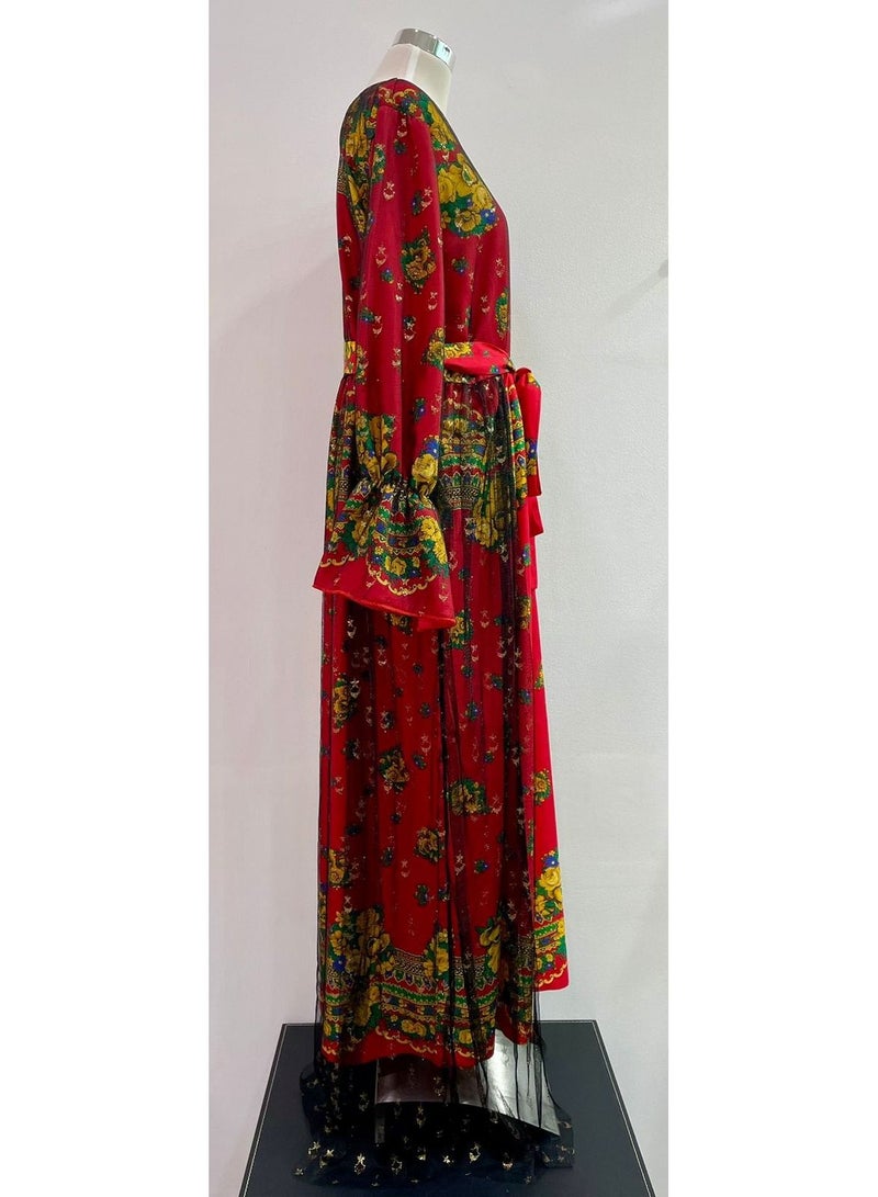 Jalabiya Flower Design with outer Zari Medium