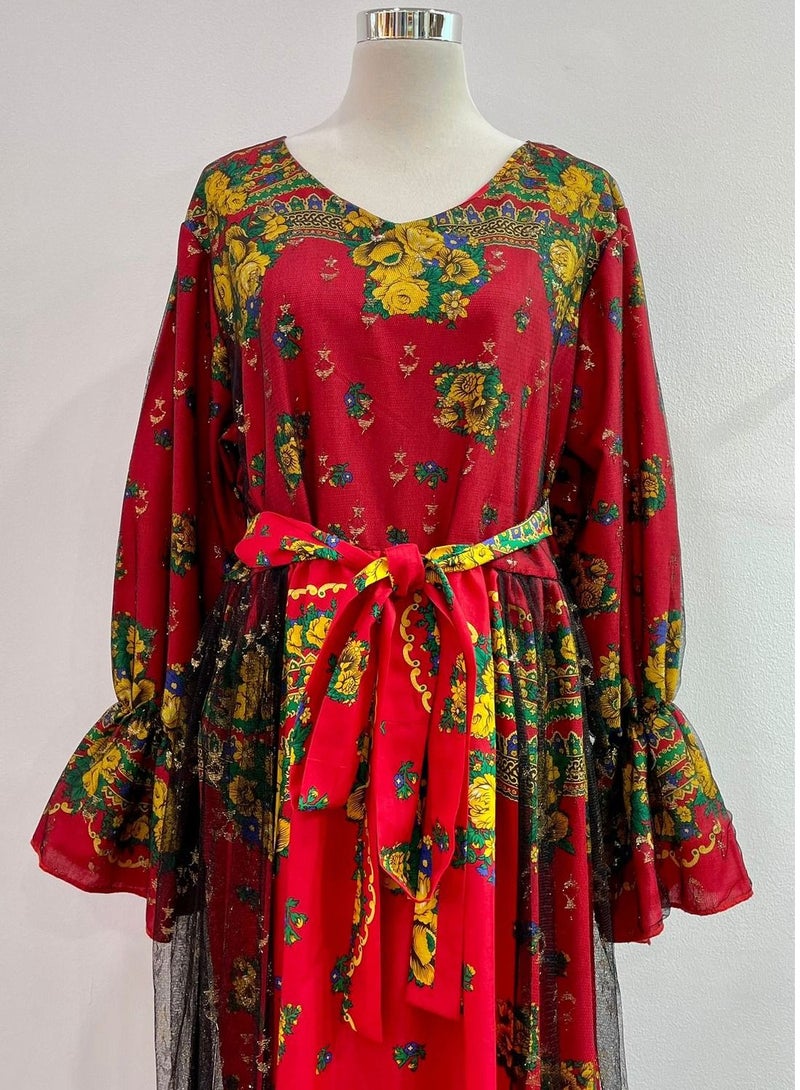 Jalabiya Flower Design with outer Zari Medium