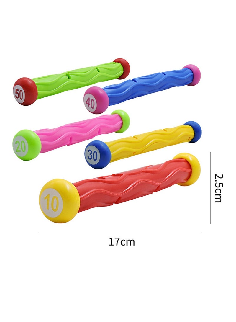 SYOSI Diving Pool Toys 30 Pack, Swimming Pool Toys for Kids Includes 4 Diving Sticks, 4 Diving Rings, 6 Treasures, 3 Toypedo Bandits, 9 Fish Toys, 4 Octopus Water Toys with a Storage Bag