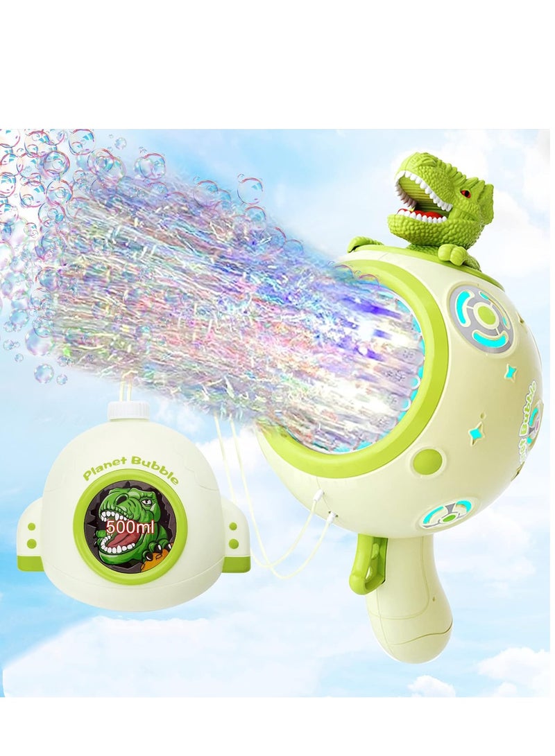 Auto Bubble Machine Rechargeable Dinosaur Bubble Machine with 17oz Bubble Solution,LED Light Leak-Proof Design,Automatic Bubble Maker Summer Toys for Kids Adults Outdoor Birthday Wedding Party