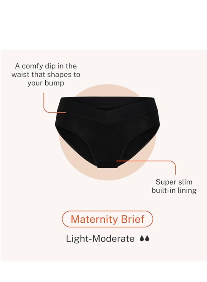 Maternity Brief - Light-Moderate Absorbency - Period Protection Underwear for Women