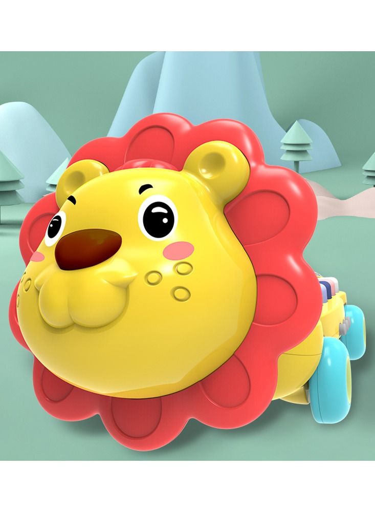 Musical Pull-Along Lion Xylophone for Toddlers – Fun Early Learning Toy with Animal Sounds, Numbers & Colors – Develops Hand-Eye Coordination & Musical Skills