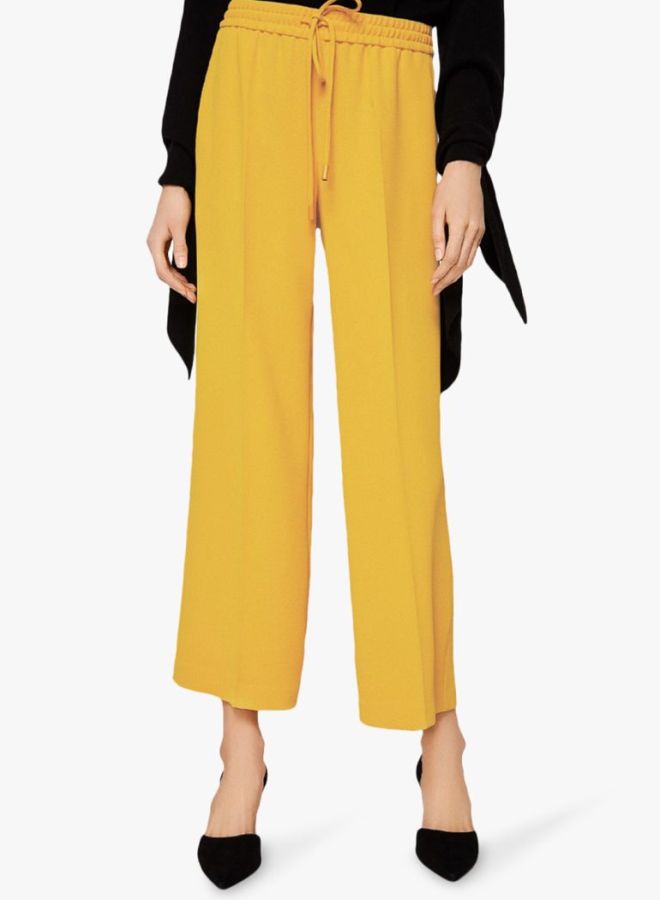 Elastic Waist Trousers Yellow