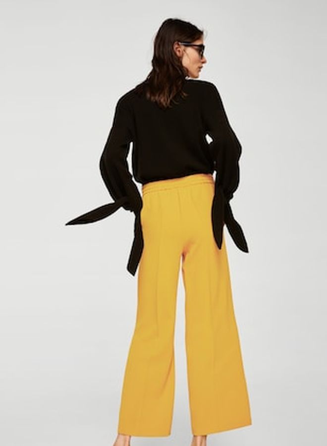 Elastic Waist Trousers Yellow