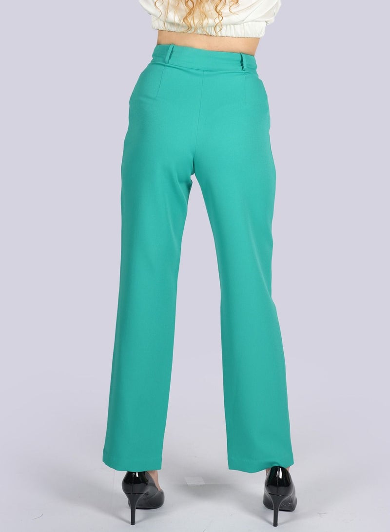 Plumeria - Pin Tucks Narrow Hem Pants