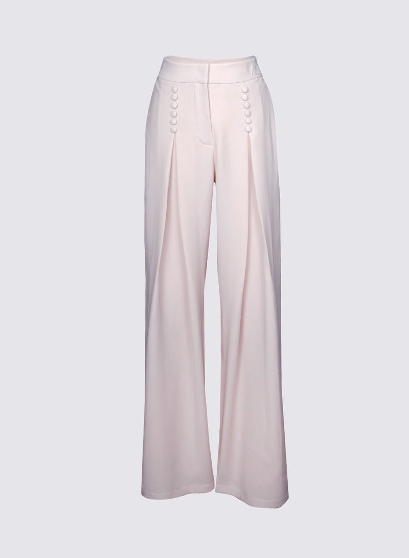 Front Button Pleated Pants