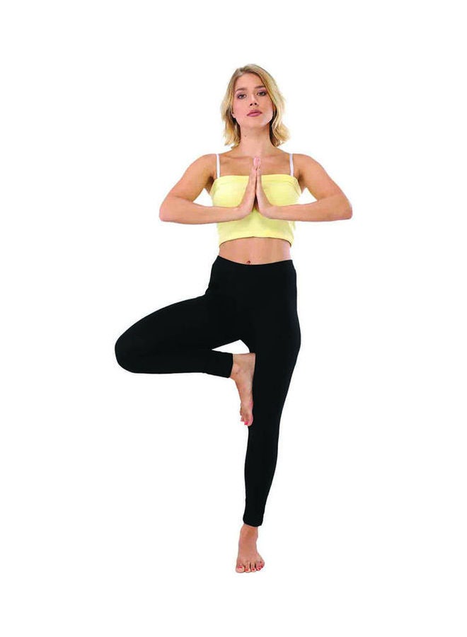 High-Waist Yoga Pants Stretch Leggings Vl68 Black