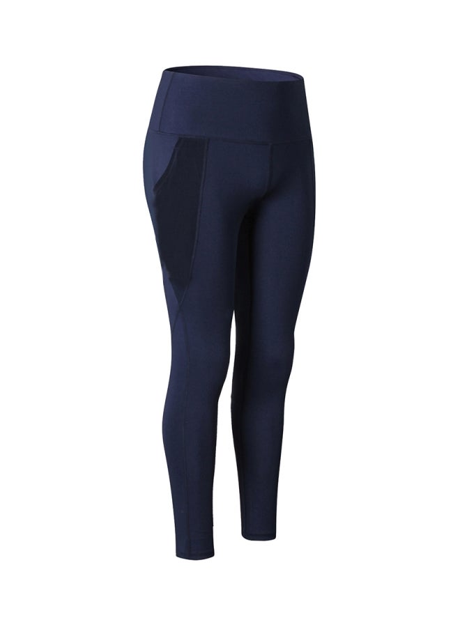 High Waist Yoga Leggings Dark blue