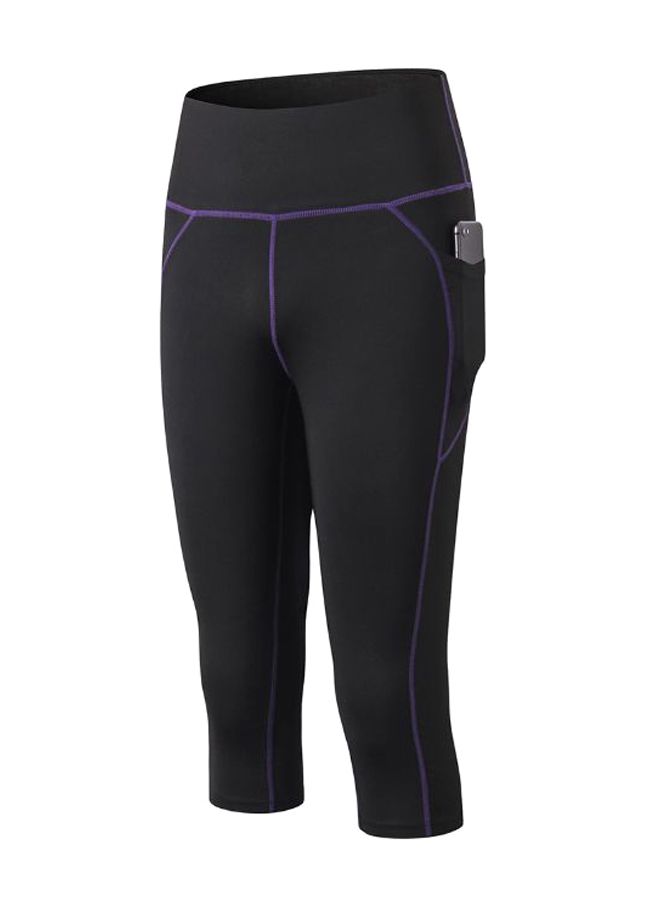 Yoga Leggings Purple/Black