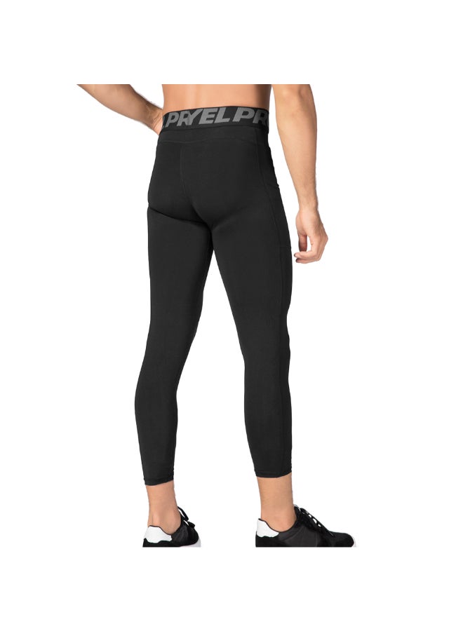 3-Piece High Waist Sport Leggings Set Black/Grey/White